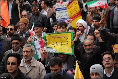 حضور پر شور مردم بجنورد در راهپيمايي 22 بهمن
