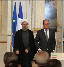 نشست خبري مشترک روحاني و اولاند در پاريس