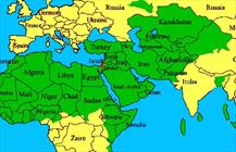 نقشه کشورهای اسلامی