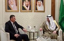 دیدار عادل الجبیر وزیر خارجه عربستان با ریاض حجاب رییس هیات عالی مذاکره کننده مخالفان سوری