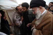 بازدید مقام معظم رهبری از روستاهای زلزلهزده کرمانشاه