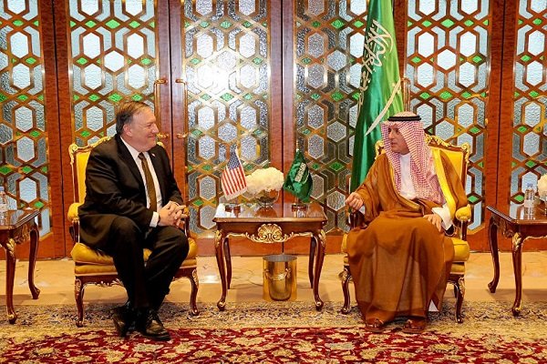 دیدار الجبیر وزیر امورخارجه سعودی با پمپئو وزیرخارجه آمریکا