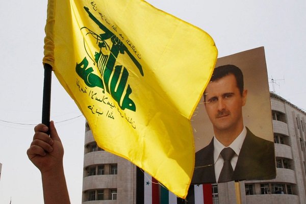 اهتزاز پرچم حزب الله در سوریه