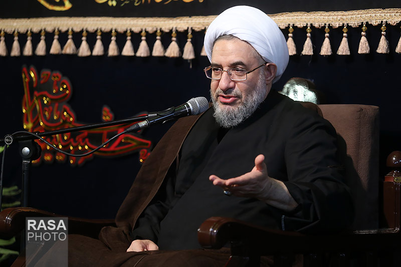 سخنرانی آیت الله اراکی در مراسم عزاداری حسینیه شهداء قم