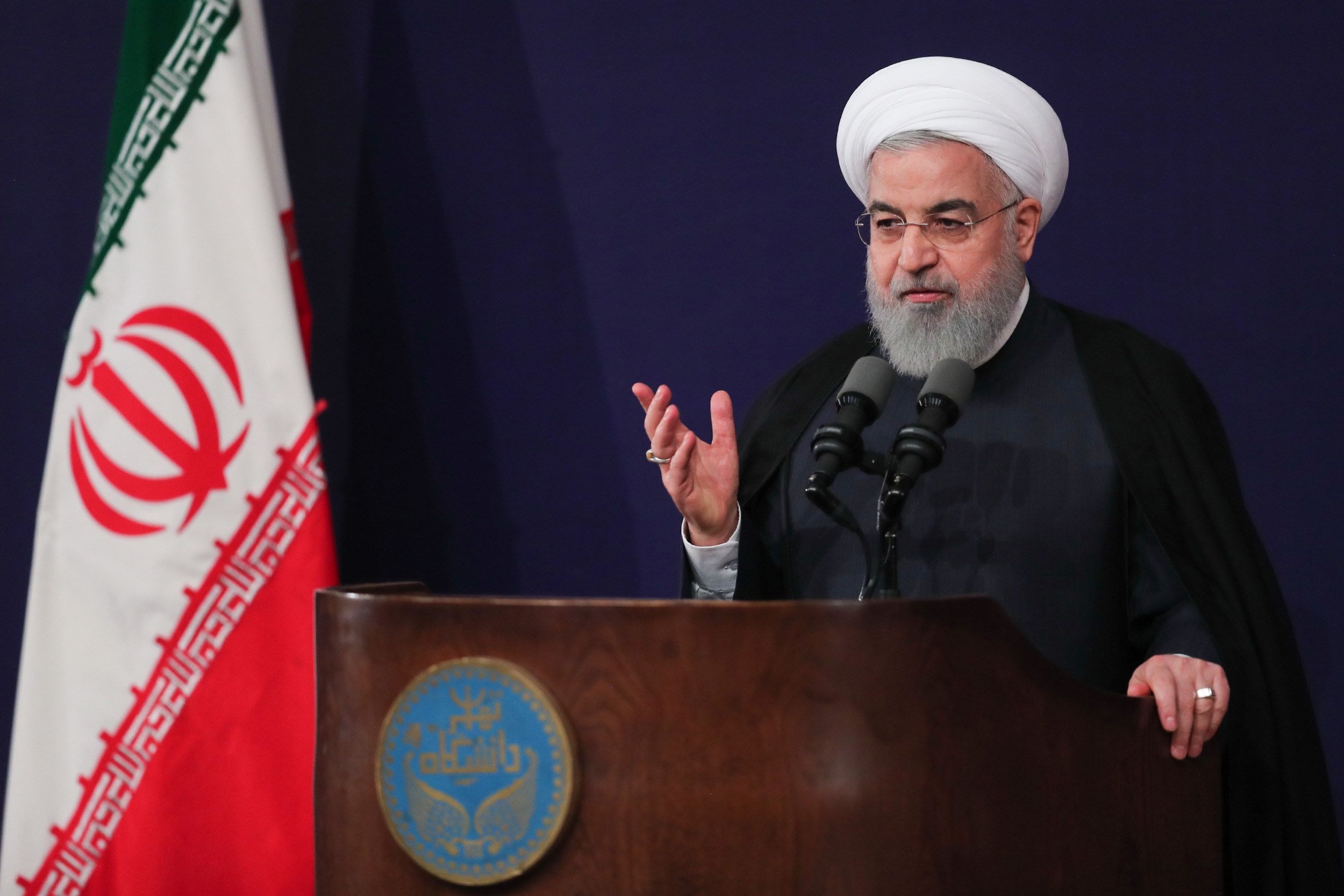 روحانی رییس جمهور در دانشگاه تهران