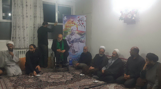 حضور آیت الله اعرافی در منزل شهید حجت الاسلام دهقانی