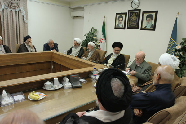 حضور اعضای شورای مرکزی حزب مؤتلفه در جلسه جامعه مدرسین