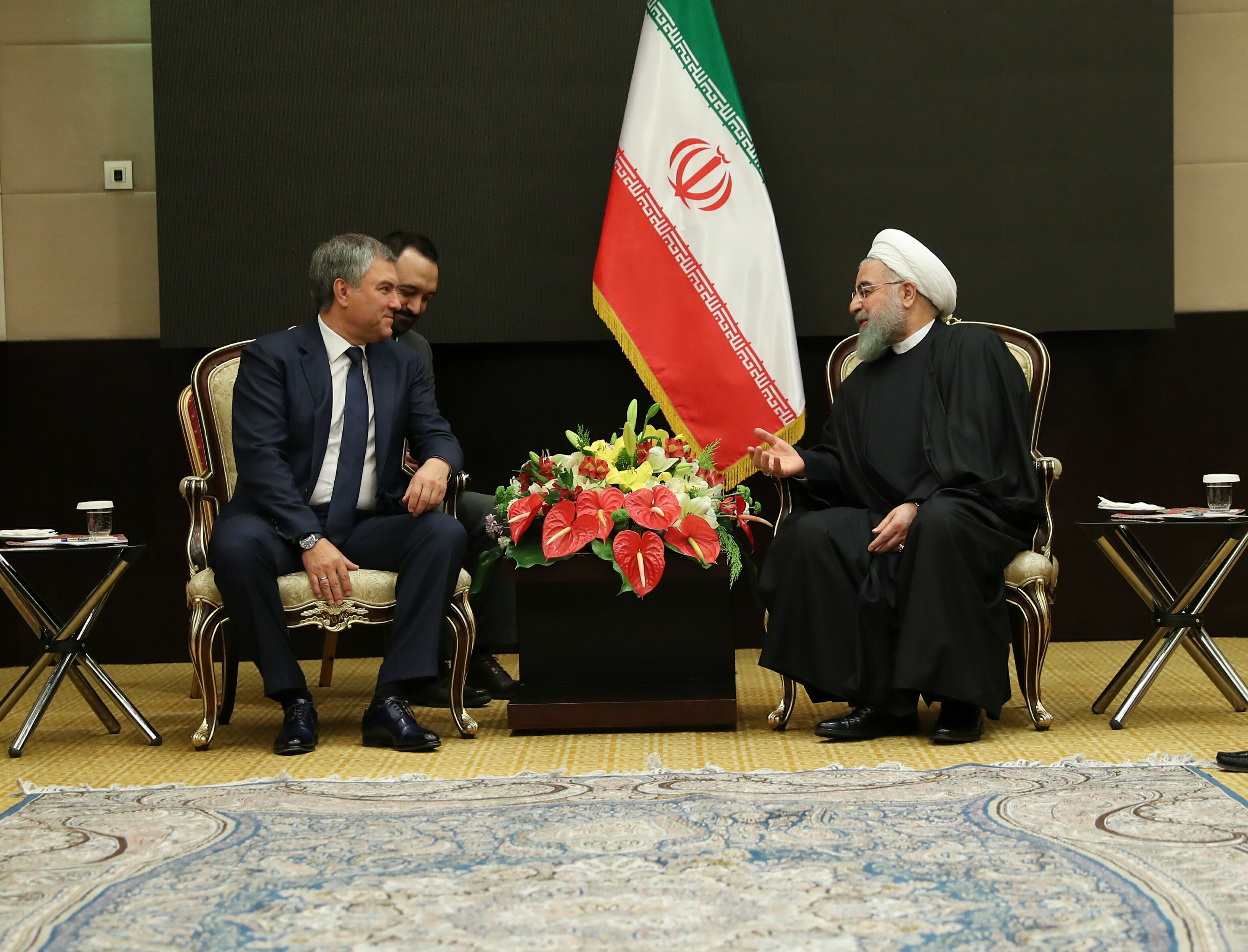 روحانی در دیدار رییس مجلس دومای روسیه