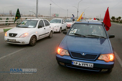 راهپیمایی باشکوه ۲۲ بهمن به صورت ماشینی و موتوری در قم برگزار شد