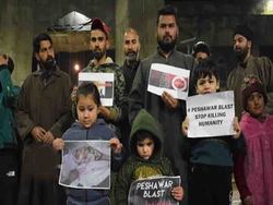 تجمع مردم کشمیر در اعتراض به حمله به مسجد شیعیان در پاکستان