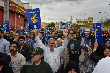 نمازجمعه و راهپیمایی مردم شیراز در حمایت از سپاه