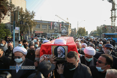 مراسم تشییع آیت الله مجتهد شبستری در تهران