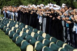 بقایای ۸۶ نفر از مسلمانان کشته‌شده توسط صرب‌ها، به خاک سپرده شد